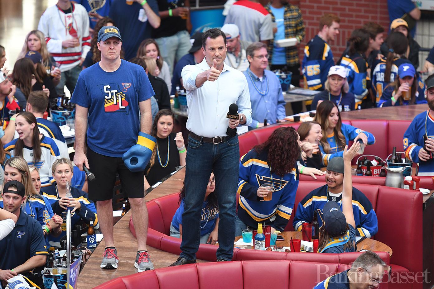 Broadcast at St. Louis Blues pep rally